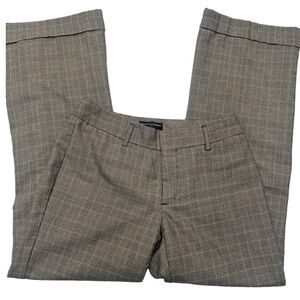 Banana Republic Plaid Lined and Cuffed Trousers in Brown and Black Size 8S
